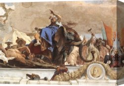 Apollo Canvas Paintings - Apollo and the Continents [detail 7] by Giovanni Battista Tiepolo
